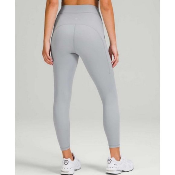 Lululemon Power Thru High-Rise Tight 25" Rhino Grey Size 12 - Picture 3 of 10